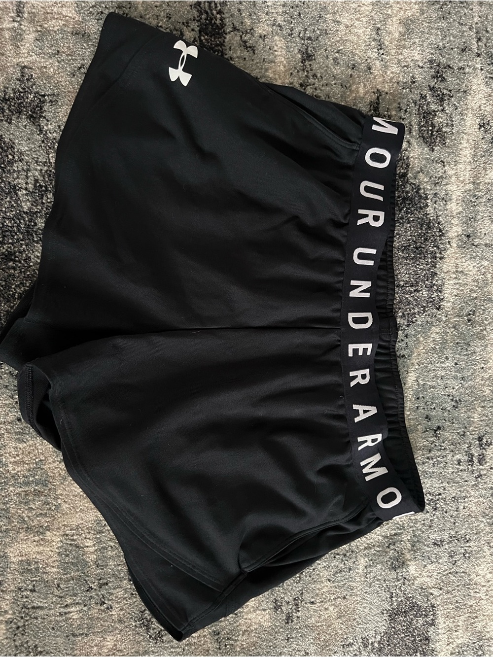 Under Armour Black Performance Training Shorts with Logo Band